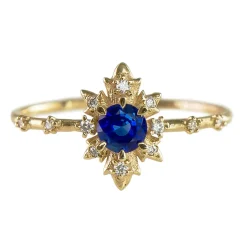 Tomfoolery Sapphire & Diamond Termina Ring Outlet