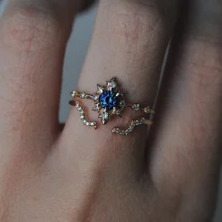 Tomfoolery Sapphire & Diamond Termina Ring Outlet