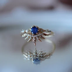 Tomfoolery Sapphire, Diamond & Pearl Clara’s Dream Ring Hot