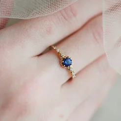 Tomfoolery Sapphire, Diamond & Pearl Clara’s Dream Ring Hot