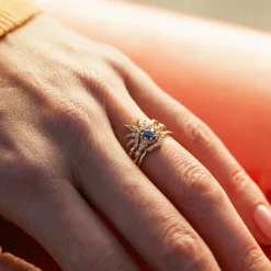 Tomfoolery Sapphire, Diamond & Pearl Clara’s Dream Ring Hot