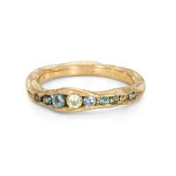 Tomfoolery Sapphire Half Channel Ring New