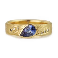 Tomfoolery Sapphire Pear Luminare Ring Sale
