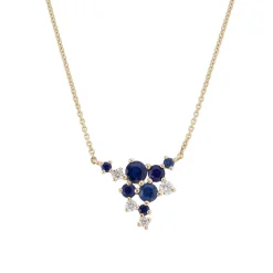 Tomfoolery Scatter Blue Sapphire Grand Cascade Pendant New