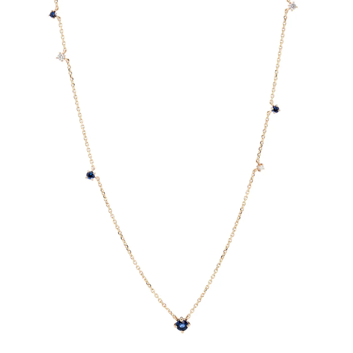 Tomfoolery Scatter Blue Sapphire Necklace Sale