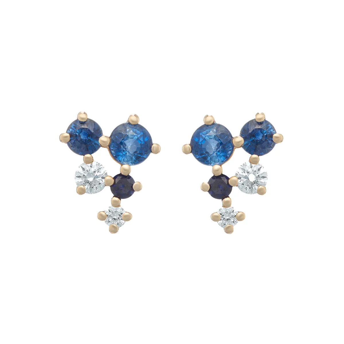 Tomfoolery Scatter Cascading Blue Sapphire Studs Discount