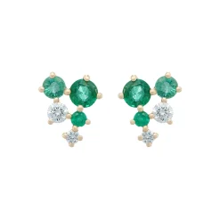 Tomfoolery Scatter Cascading Emerald Studs Discount