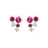 Tomfoolery Scatter Cascading Ruby Studs Hot