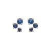 Tomfoolery Scatter Trio Blue Sapphire Studs Outlet