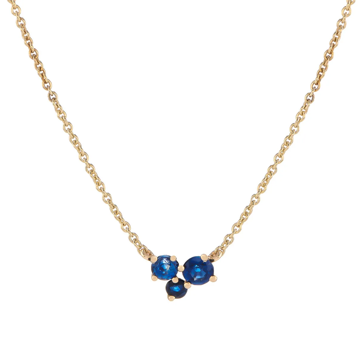 Tomfoolery Scatter Trio Blue Sapphire Cluster Pendant Fashion