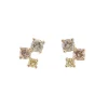 Tomfoolery Scatter Trio Champagne Diamond Studs New