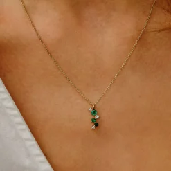 Tomfoolery Scatter Trio Emerald Cascade Pendant Fashion
