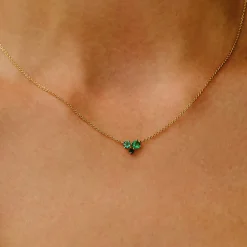Tomfoolery Scatter Trio Emerald Cluster Pendant Best