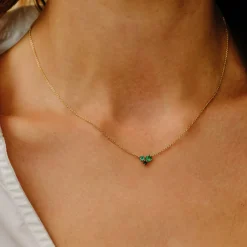 Tomfoolery Scatter Trio Emerald Cluster Pendant Best