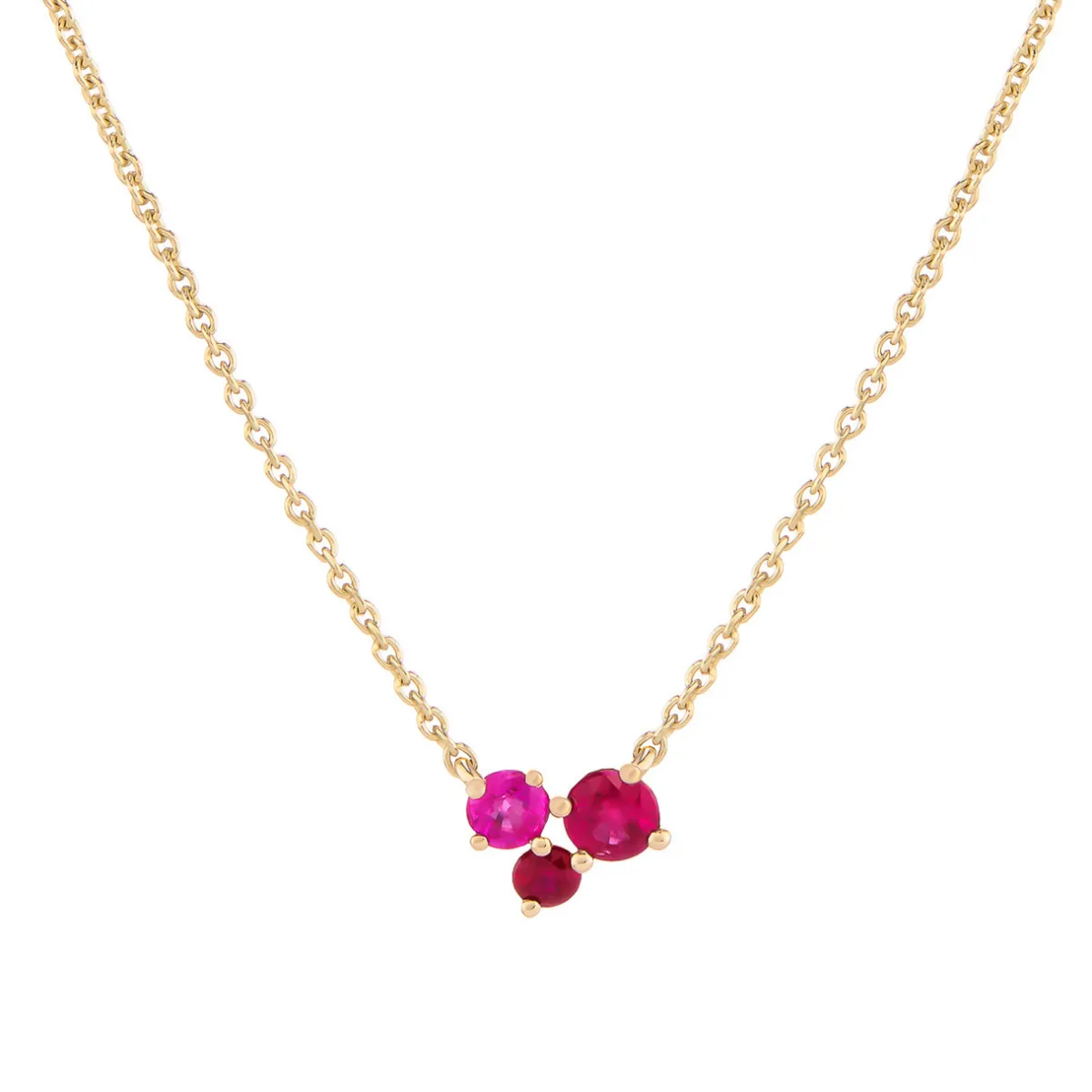 Tomfoolery Scatter Trio Ruby Cluster Pendant Fashion