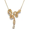 Tomfoolery Serpent Crystal Drop Necklace New