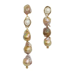 Tomfoolery She is Radiant Blush Pearl Earrings Discount