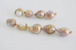 Tomfoolery She is Radiant Blush Pearl Earrings Discount