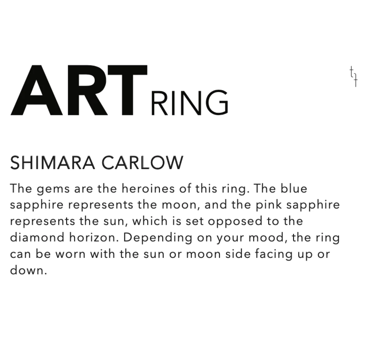 Tomfoolery Shimara Carlow Art Ring New