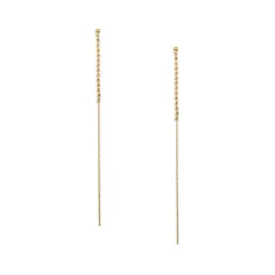 Tomfoolery Shimmer Line Earrings in 18ct yellow gold Sale