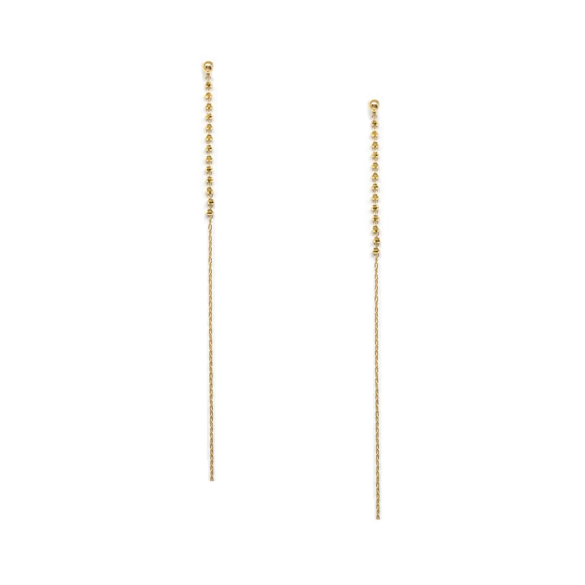 Tomfoolery Shimmer Line Earrings in 18ct yellow gold Sale