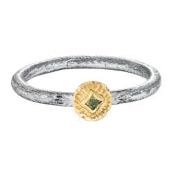 Tomfoolery ‘Shine Bright Don’t Burn’ Ring with Green Sapphire Fashion
