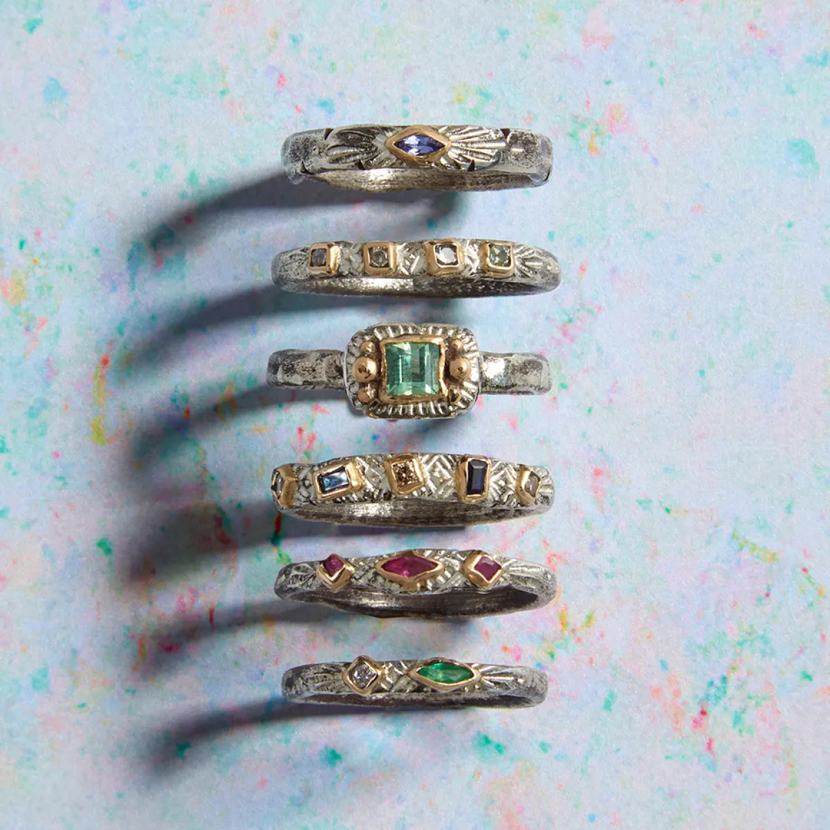 Tomfoolery “Side by Side” Silver Ring New