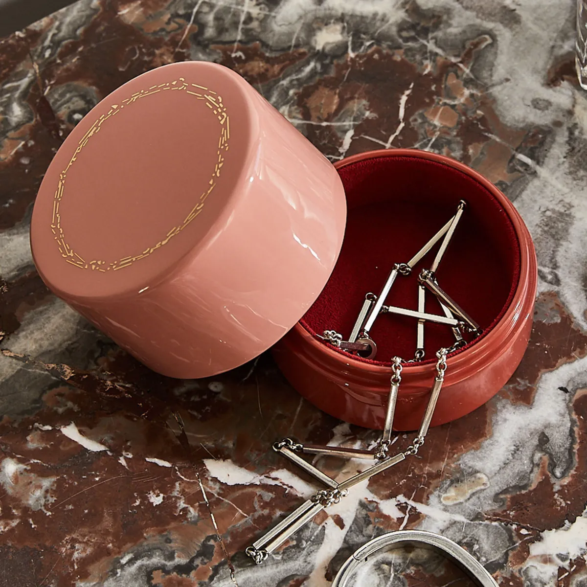 Tomfoolery Sidekick Jewellery Box in Blush New