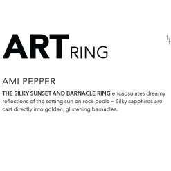 Tomfoolery Silky Sunset & Barnacle Art Ring New