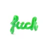 Tomfoolery Silver & Enamel Neon Green ‘Fuck’ Ring Outlet