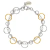 Tomfoolery Silver & Gold Circulation Bracelet Fashion