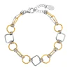Tomfoolery Silver & Gold Geometric Game Bracelet Hot