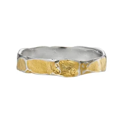 Tomfoolery Silver & Gold Molten Band Hot
