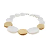 Tomfoolery Silver & Gold Pebble Bracelet Online