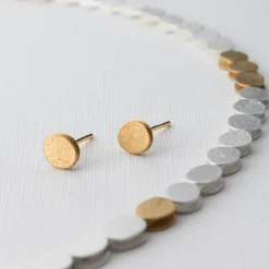 Tomfoolery Silver & Gold Plated Textured Oval Necklace Best