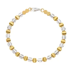 Tomfoolery Silver & Gold Round Disk Bracelet Best