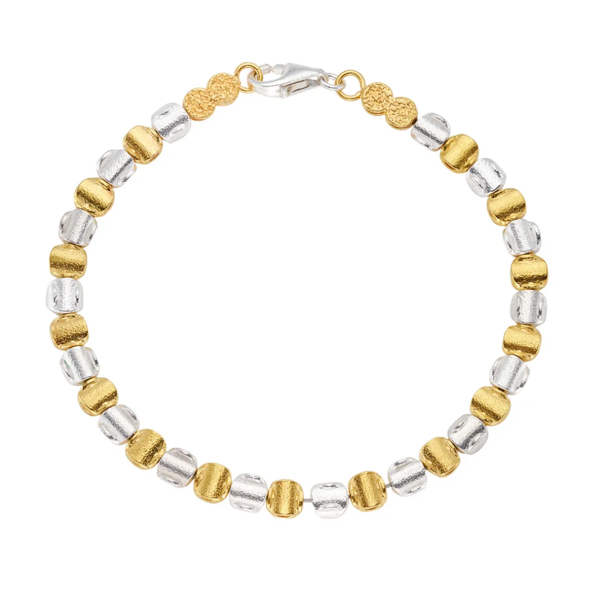 Tomfoolery Silver & Gold Round Disk Bracelet Best