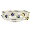 Tomfoolery Silver & Sapphire Open Wrap Ring Fashion