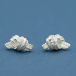 Tomfoolery Silver Absolu ‘Small Knots’ Ear Studs Discount