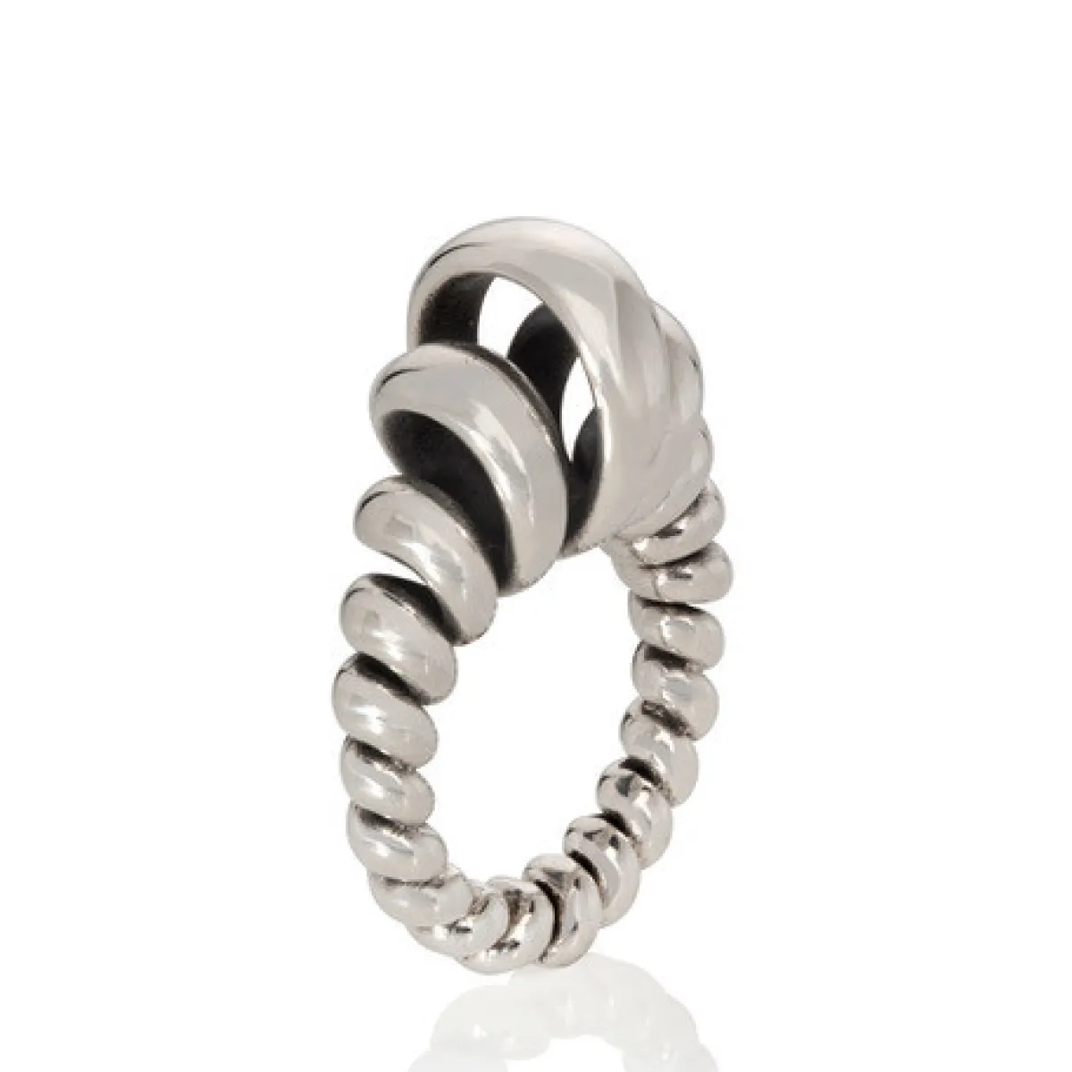 Tomfoolery Silver Acrobat Egg Ring Online