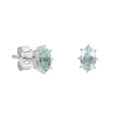 Tomfoolery Silver Aquamarine Studs Online