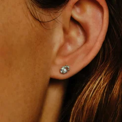 Tomfoolery Silver Aquamarine Studs Online