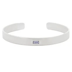 Tomfoolery Silver Baguette Cut Gemstone Cuff Sale