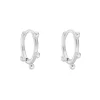 Tomfoolery Silver Bead Clicker Hoops Online