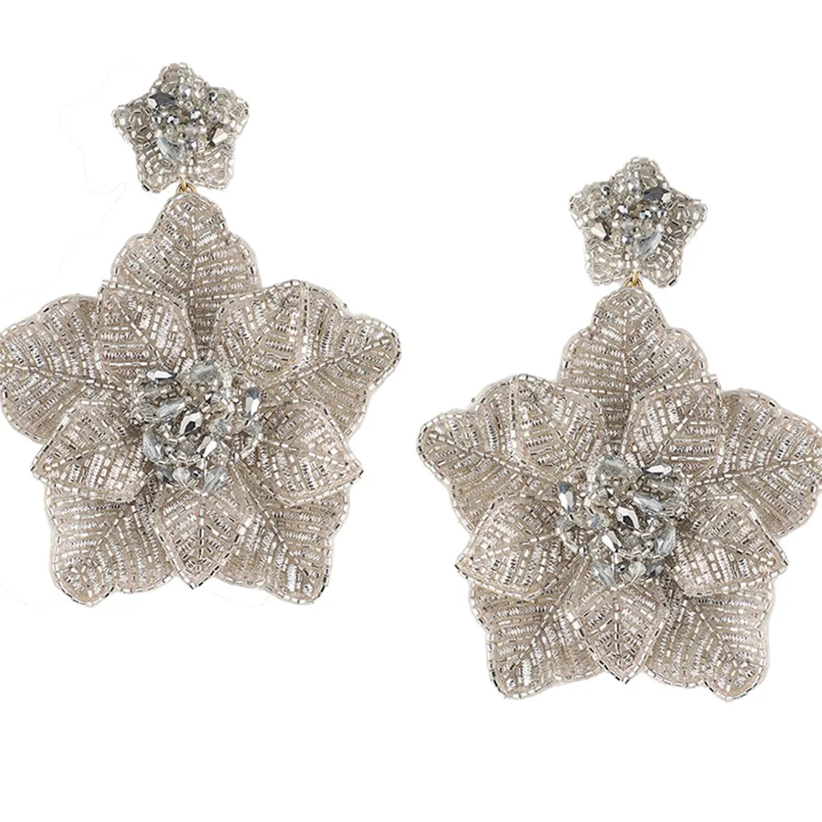 Tomfoolery Silver Beaded Primrose Earrings Discount