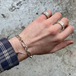 Tomfoolery Silver Chunky Tiranary Bracelet New