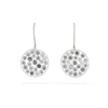 Tomfoolery Silver Circle Cluster Drop Earrings New