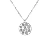 Tomfoolery Silver Circle Cluster Pendant Necklace Online