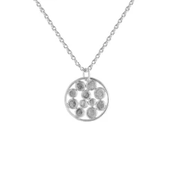 Tomfoolery Silver Circle Cluster Pendant Necklace Online