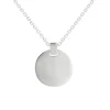Tomfoolery Silver Circle Tag Pendant Hot
